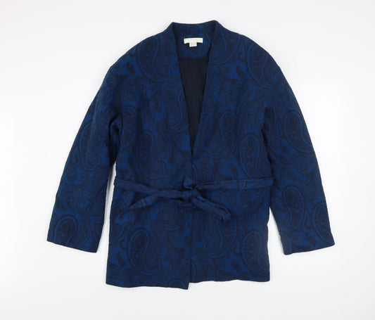 Womens UK Size L H&M Blue Kimono Coat