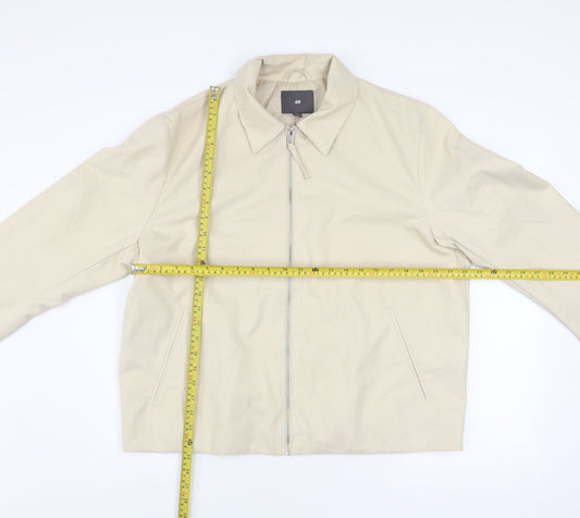 Mens UK Size L H&M Beige Basic Jacket