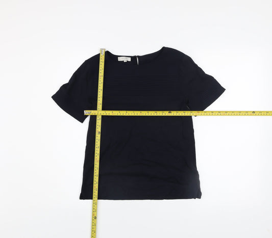 Womens UK Size XS Hobbs Blue Basic Blouse