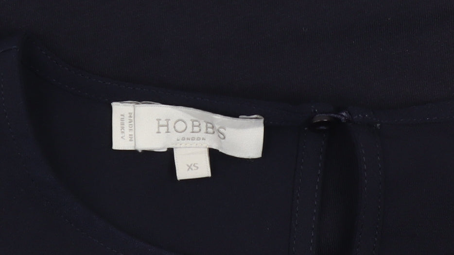 Womens UK Size XS Hobbs Blue Basic Blouse