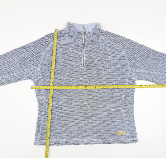 Weird Fish Men's Grey Knit 1/4 Zip Sweatshirt Size L