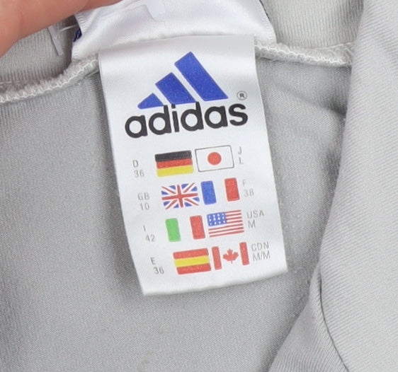 Womens UK Size 10 adidas Grey Pullover Sweatshirt