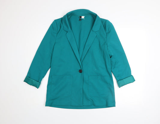Womens UK Size 10 H&M Green Basic Jacket