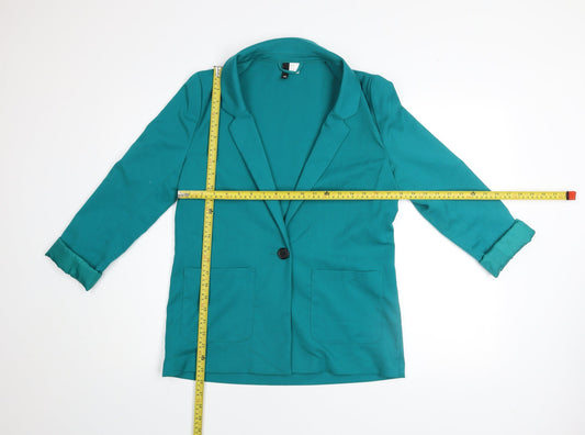 Womens UK Size 10 H&M Green Basic Jacket