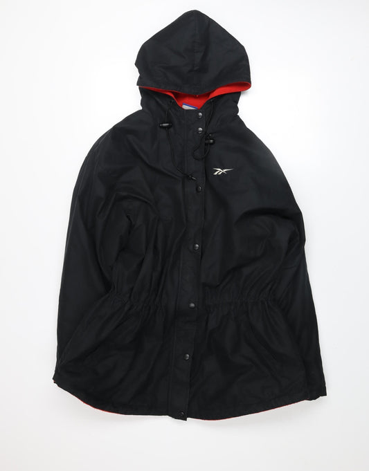 Womens UK Size XL Reebok Black Anorak Coat