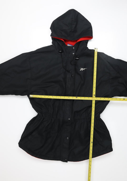 Womens UK Size XL Reebok Black Anorak Coat