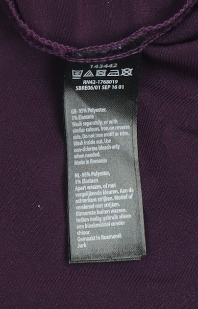 Monsoon Women’s Purple Beaded Long Bodycon Dress Size 12