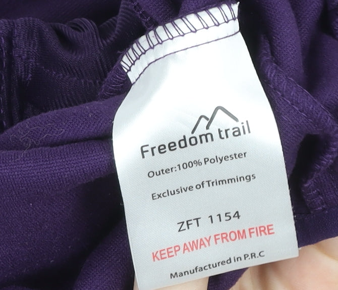 Womens UK Size 10 Freedom Trail Purple Full Zip Sweatshirt