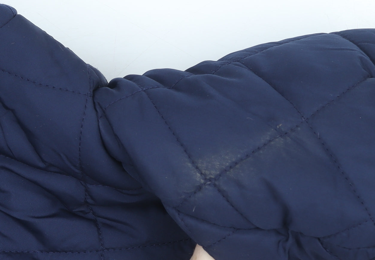 Primark Blue Quilted Hooded Snowsuit 3-6 Months Unisex Baby Winter Wear