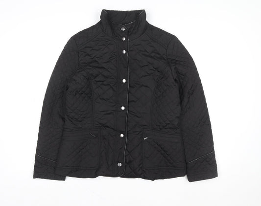 Womens UK Size 14 Wallis Black Quilted Coat