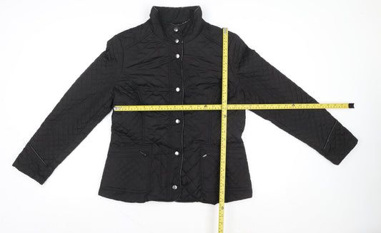 Womens UK Size 14 Wallis Black Quilted Coat