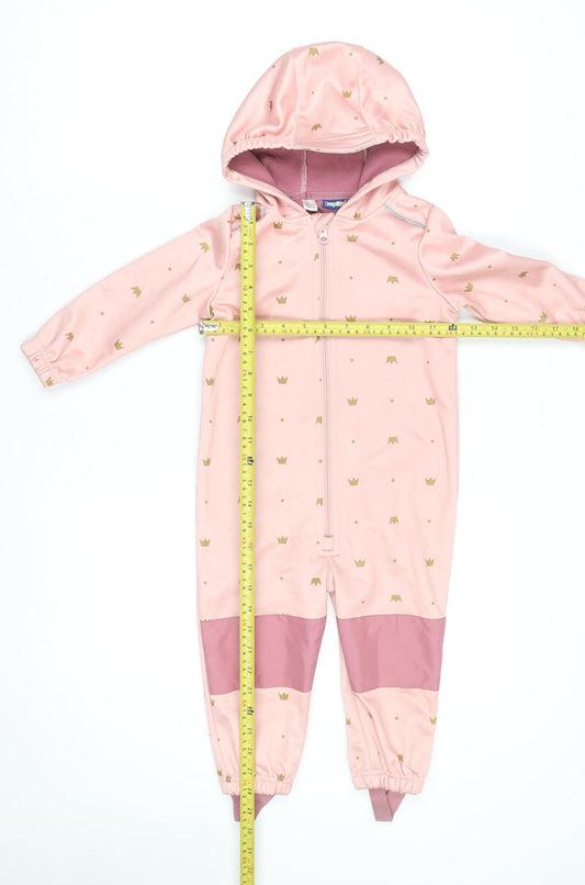 Lupilu Pink Hooded Softshell Coverall Unisex Baby 12-24 Months Lined Zip