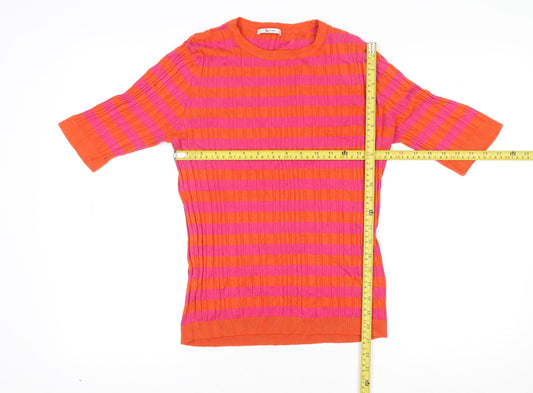 Tu Women’s Multicoloured Striped Knit T-Shirt Size 14