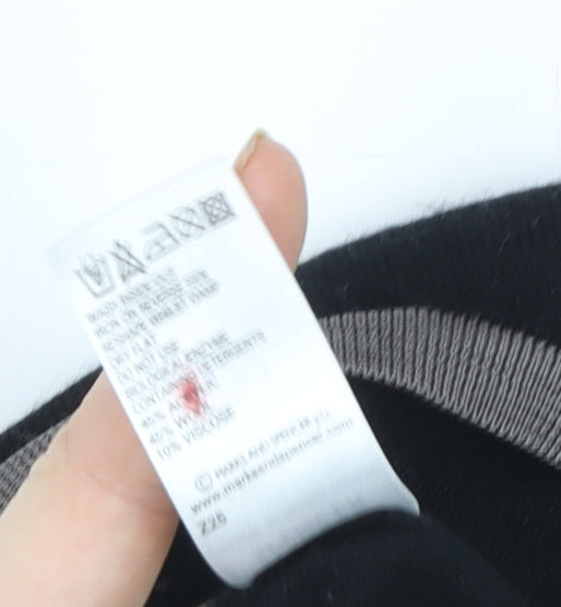 Womens UK Size 12 Marks and Spencer Black Basic T-Shirt