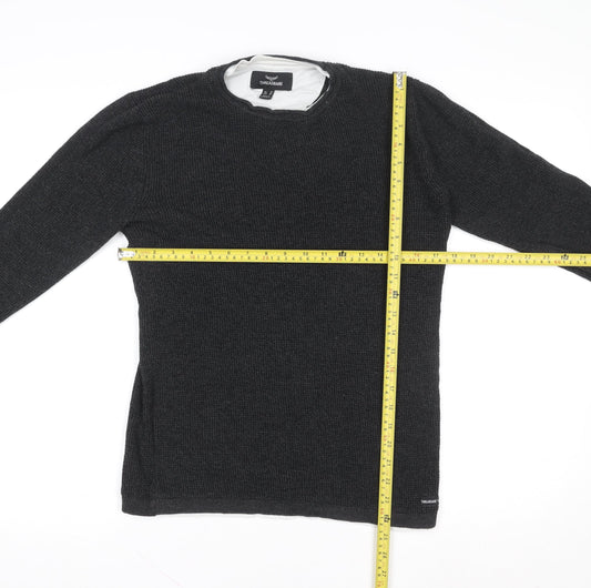 Mens UK Size M Threadbare Black Pullover Sweatshirt
