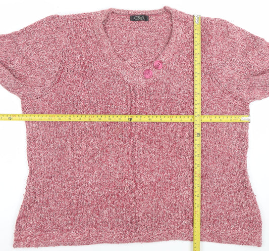 Womens UK Size L BM Pink Pullover Jumper