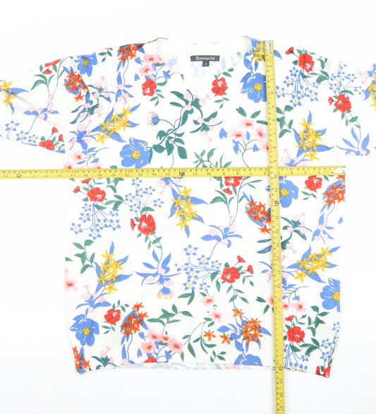 Bonmarché Women's Multicoloured Floral Long Sleeve Knit Top Size 16