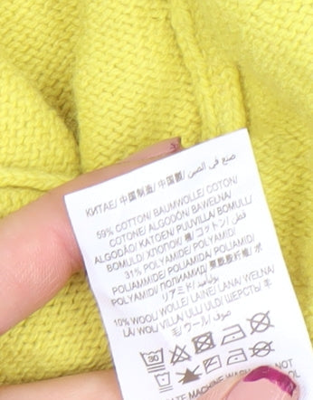 Baby Boden Yellow Fair Isle Animal Cardigan 12-18 Months Unisex Knit