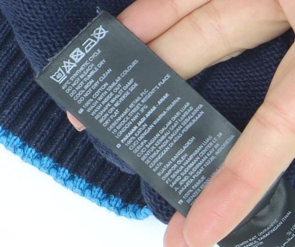 Bluezoo Unisex Baby Navy Dinosaur Knit Hooded Full Zip Jumper 12-18 Months