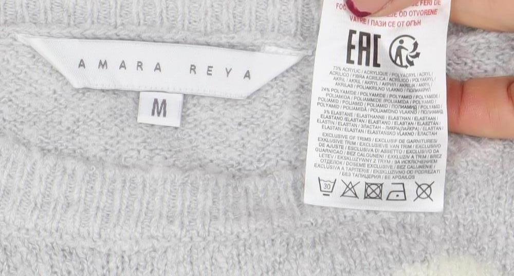 Womens UK Size M Amara Reya Grey Pullover Jumper