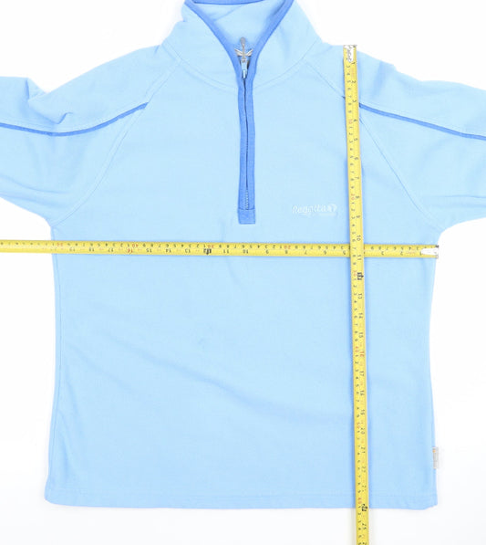 Regatta Women Blue Fleece Pullover Sweatshirt Size M 1/2 Zip Warm Top