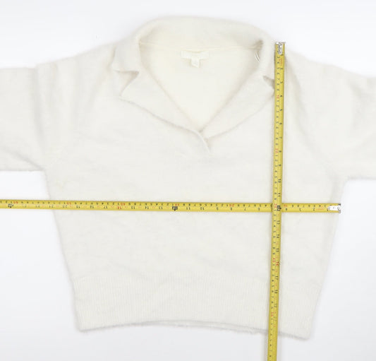 Womens UK Size S H&M White Pullover Jumper