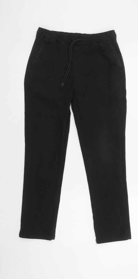 Womens UK Size 10 ASOS Regular Fit Jogger Black Trousers