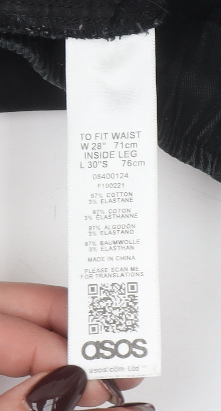 Womens UK Size 10 ASOS Regular Fit Jogger Black Trousers
