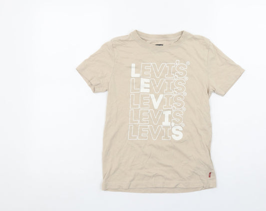 Boys UK Size 10 Years Levi's Beige Basic T-Shirt