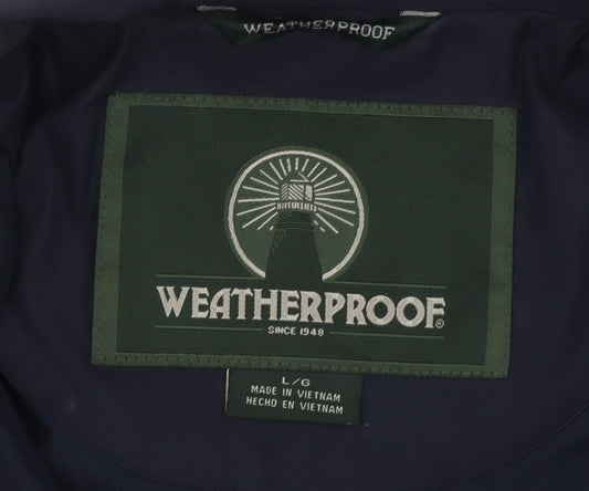 Mens UK Size L Weatherproof Blue Bomber Jacket