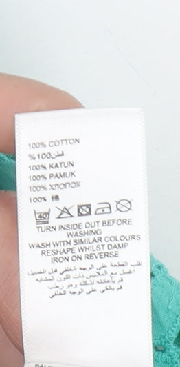 Womens UK Size 12 By Henry Holland Green Camisole Blouse