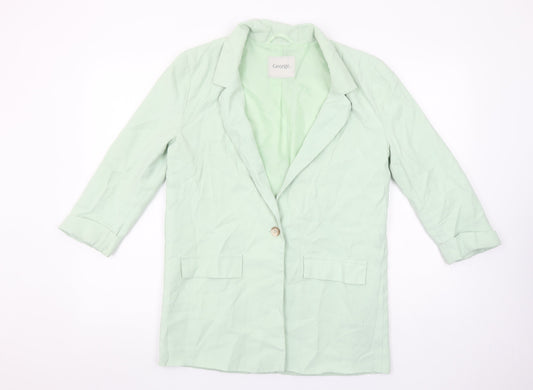 Womens UK Size 8 George Regular Green Blazer