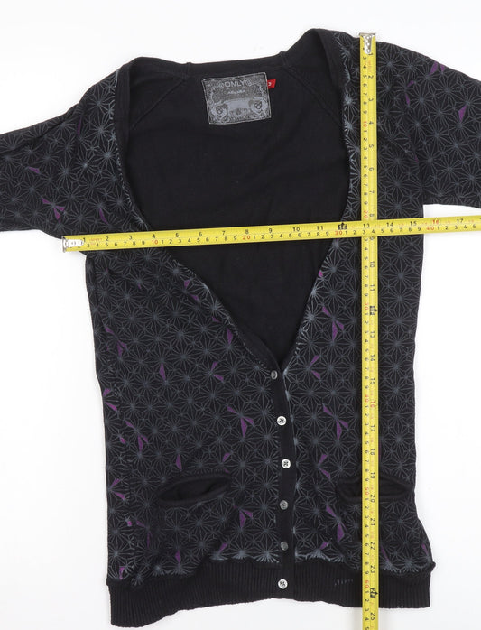 Womens UK Size M Only Black Cardigan Jumper