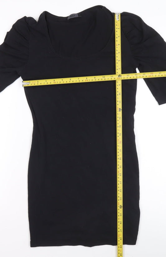 ONLY Women’s Black Bodycon Short Sleeve Jersey Dress M