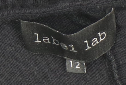 Womens UK Size 12 Label Lab Black Tunic Blouse