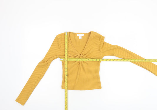 Womens UK Size 6 Topshop Yellow Pullover Jumper