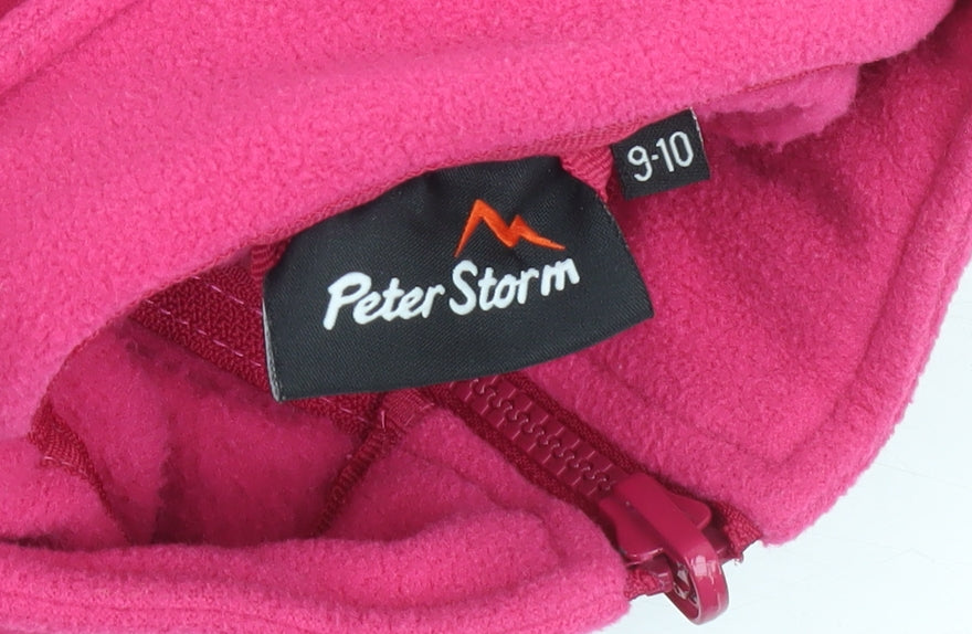 Peter Storm Girls Pink Fleece Full Zip Jacket 9-10 Years