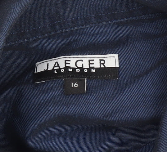 Mens UK Collar Size 16 Jaeger Smart Blue Dress Shirt