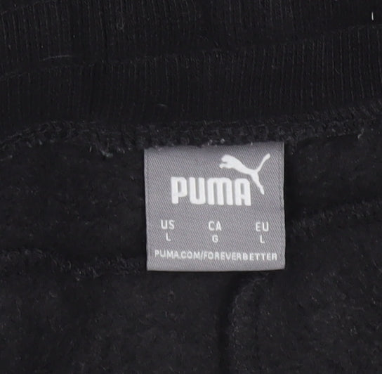 Womens UK Size L PUMA Regular Fit Jogger Black Trousers
