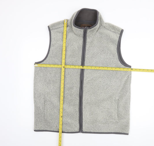 Arctic Storm Mens Grey Fleece Waistcoat L Full Zip Pockets
