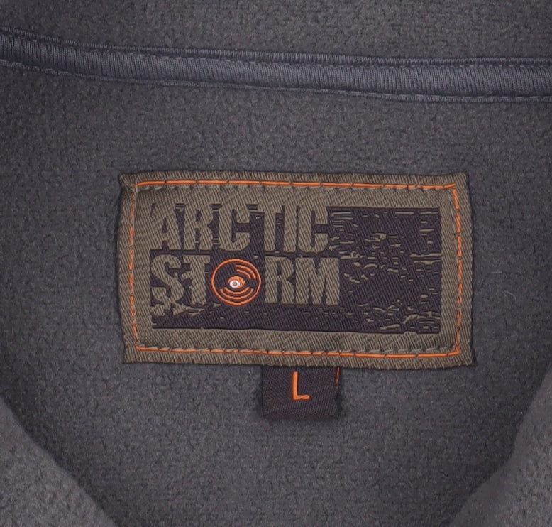 Arctic Storm Mens Grey Fleece Waistcoat L Full Zip Pockets