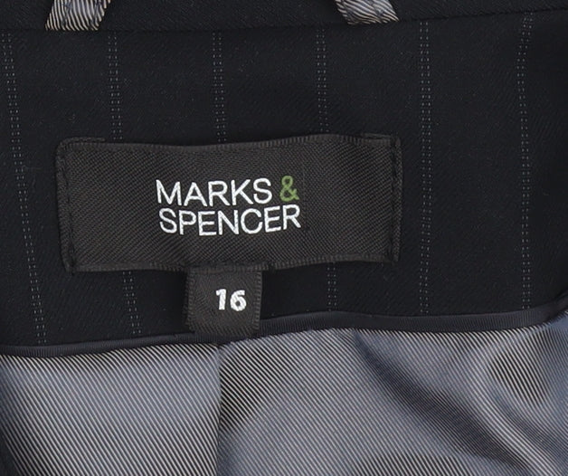 Womens UK Size 16 Marks and Spencer Regular Black Suit Jacket