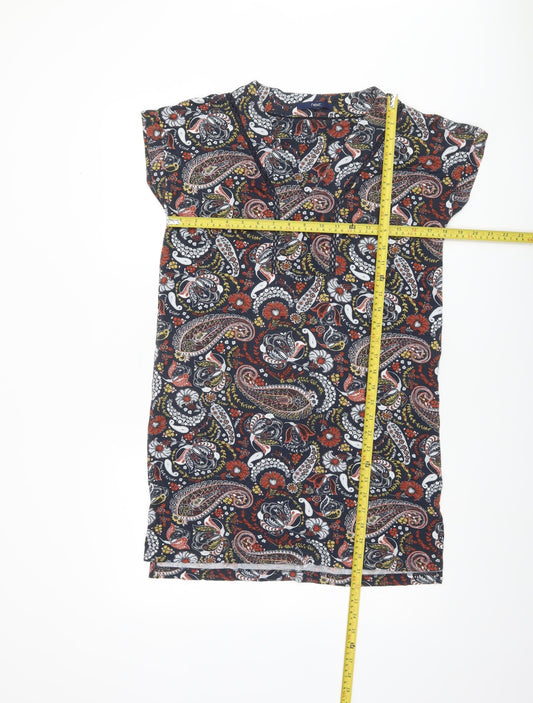 Womens UK Size 10 NEXT Multicoloured Tunic Blouse