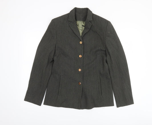 Womens UK Size 10 Debenhams Regular Grey Suit Jacket