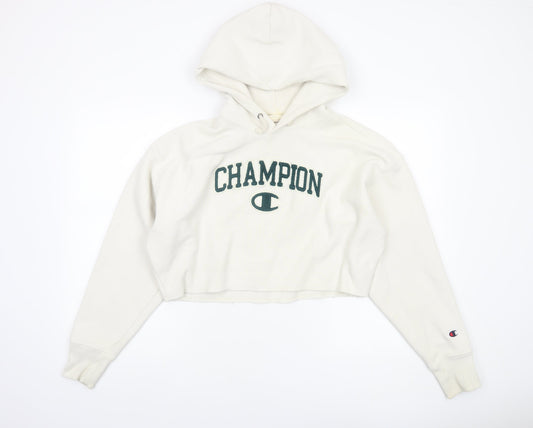 Womens UK Size S Champion Beige Pullover Hoodie
