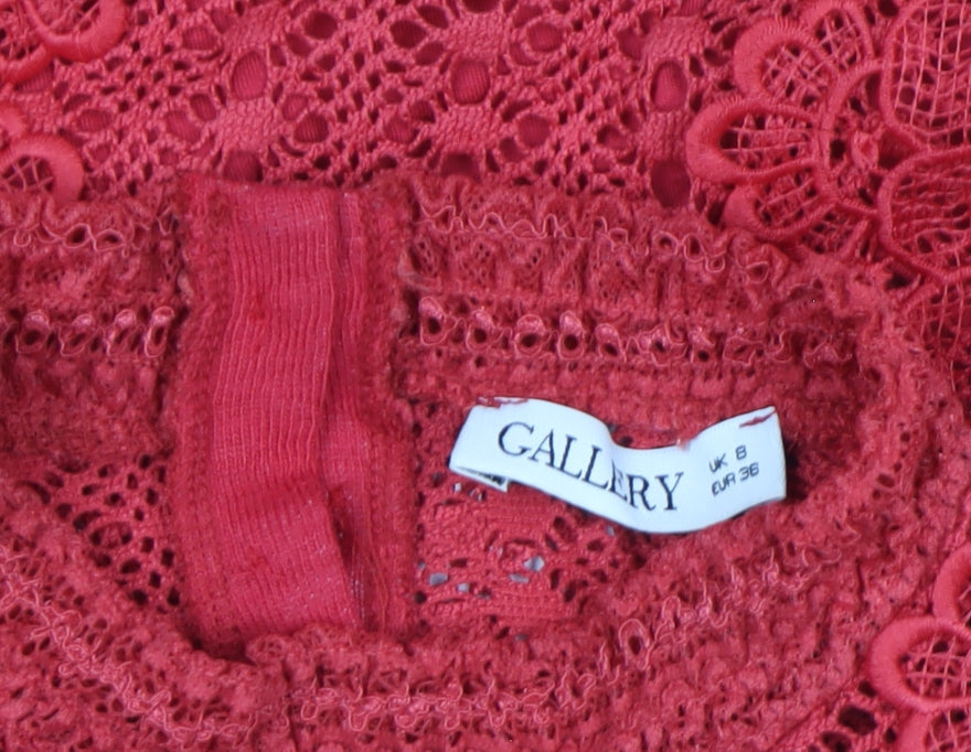 Womens UK Size 8 Gallery Red Camisole Blouse