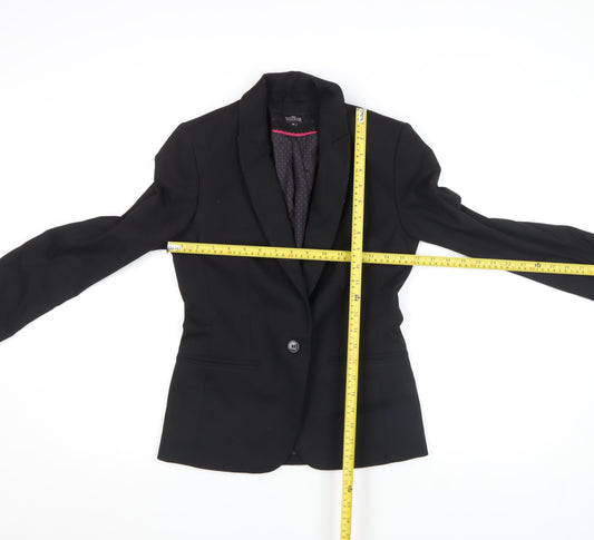 Next Women Black Size 8 Tailored Blazer Jacket