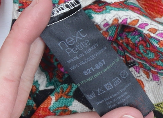 Womens UK Size 10 NEXT Multicoloured Tunic Blouse