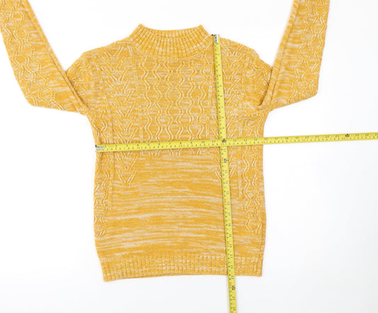 Womens UK Size S Matalan Yellow Pullover Jumper