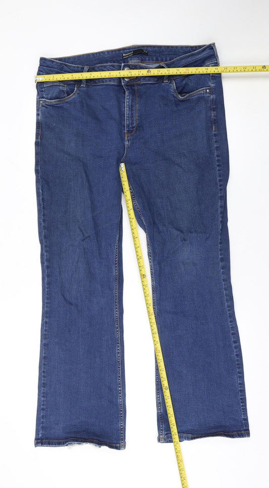 Dunnes Stores Women's Blue Bootcut Jeans Size 18 Cotton Blend